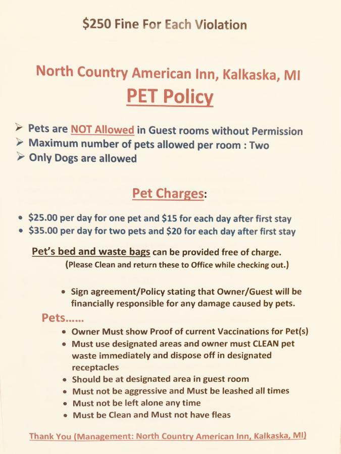 North Country American Inn Калкаска Екстериор снимка